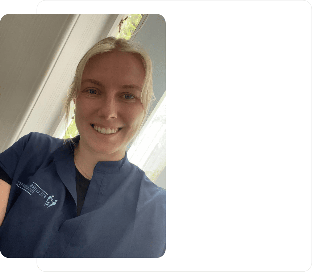 A smiling Dental Nurse as placed at a Dental Clinic by Fill-ins Locum Agency
